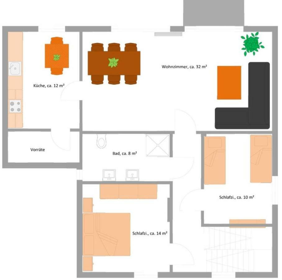 Das Burgberghaus Apartment Talaue 1.Og Bergstein Esterno foto